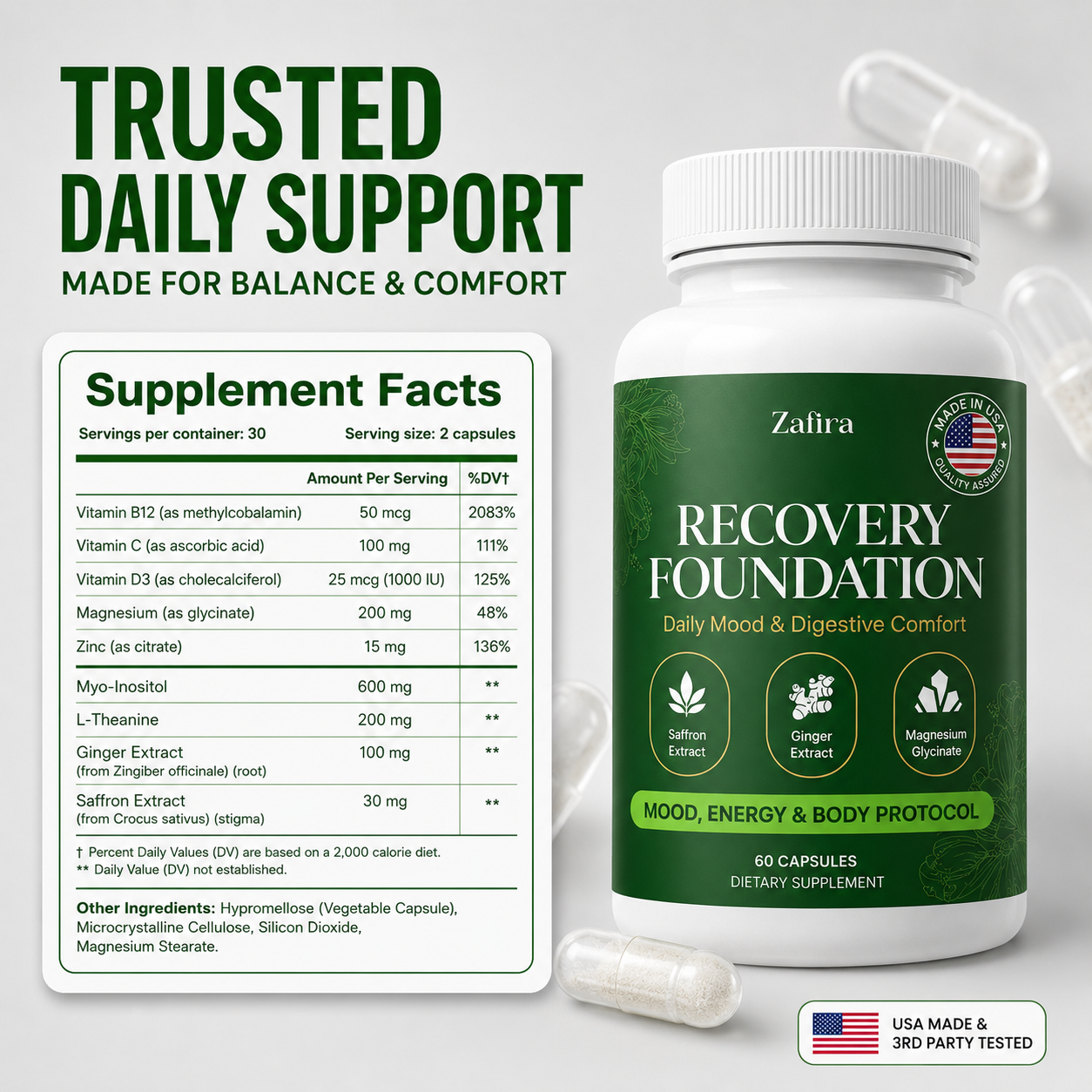 Zafira Recovery Foundation Capsules