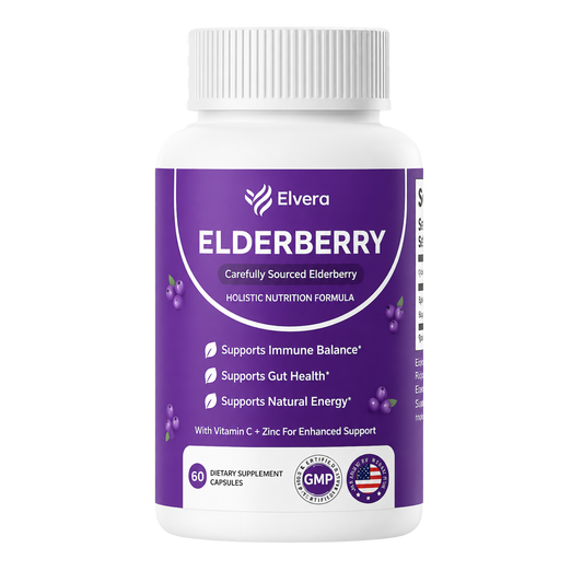 Elvera Gut Support Complex with Elderberry, Zinc & Vitamin C